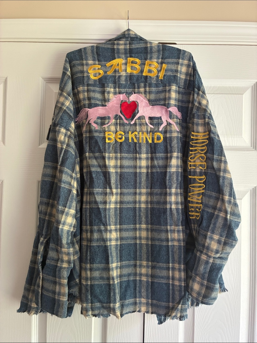 NWT Sabbi THE HORSE POWER FLANNEL SHIRT - BLUE - L - Picture 8 of 10